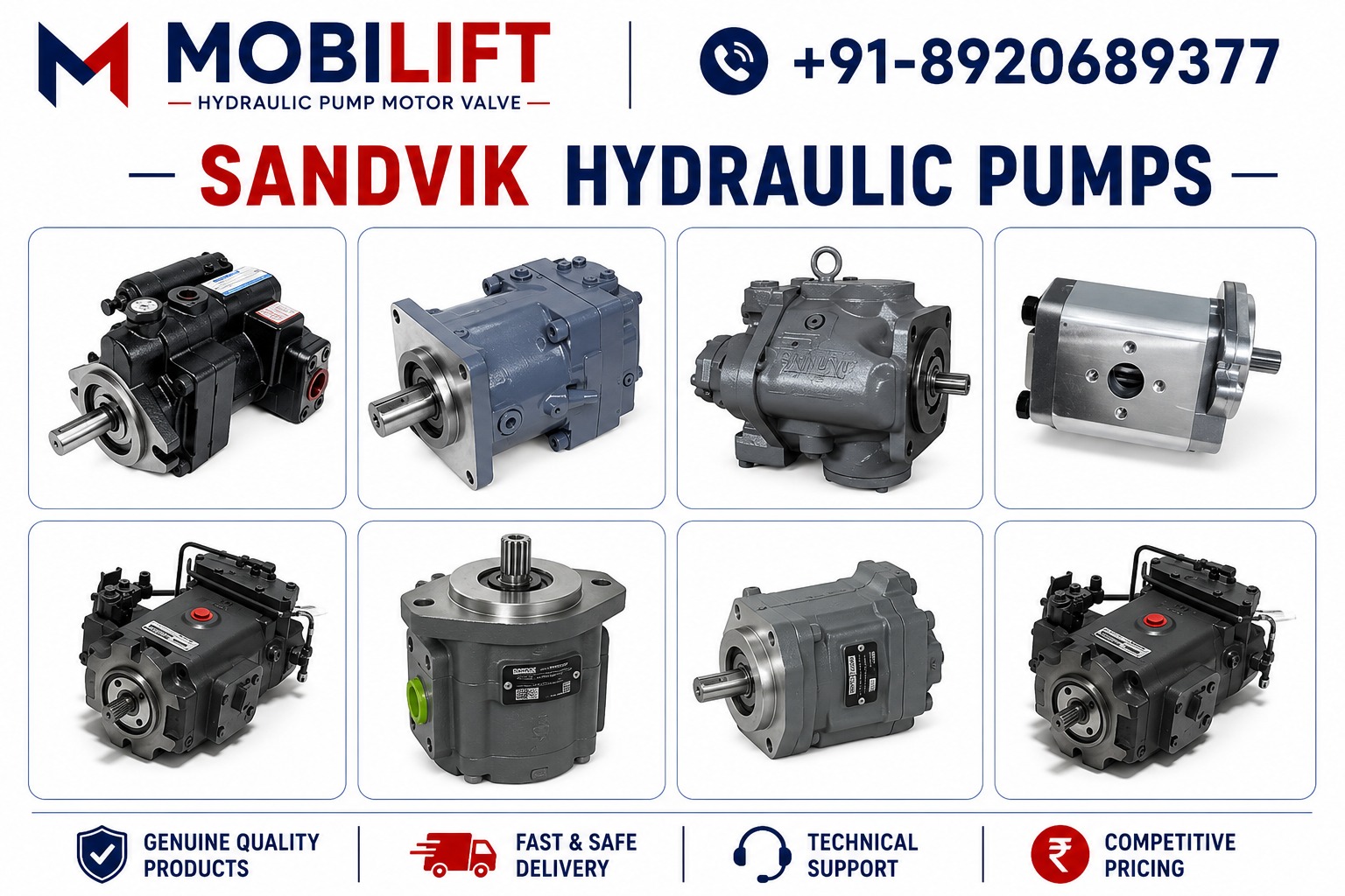 Sandvik Hydraulic Pump Dealer